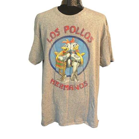 Breaking Bad Shirt Los Pollos Hermanos Large L Short Sleeve Graphic Tee Mens - Picture 1 of 5